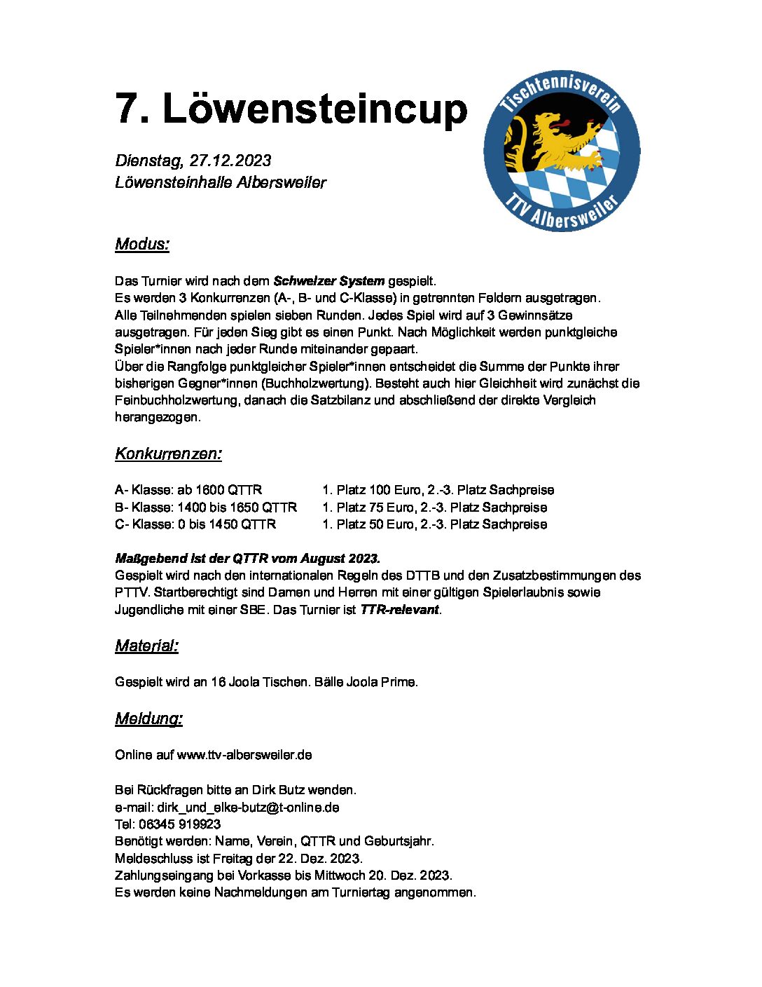 TTV Albersweiler